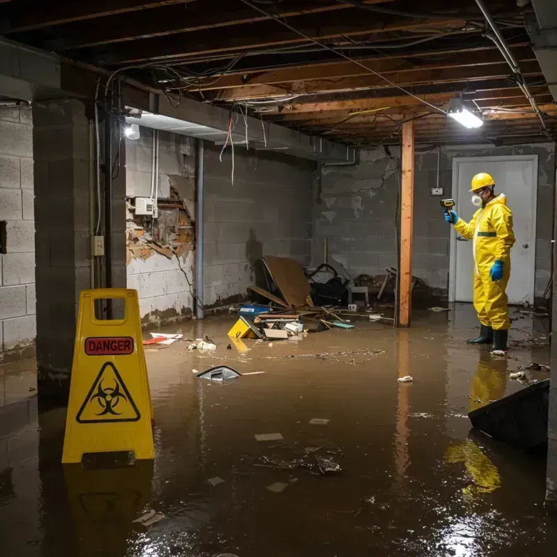 Flooded Basement Electrical Hazard in Brooke County, WV Property