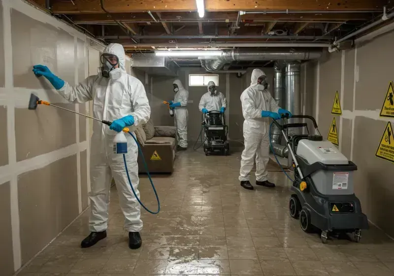 Basement Moisture Removal and Structural Drying process in Brooke County, WV